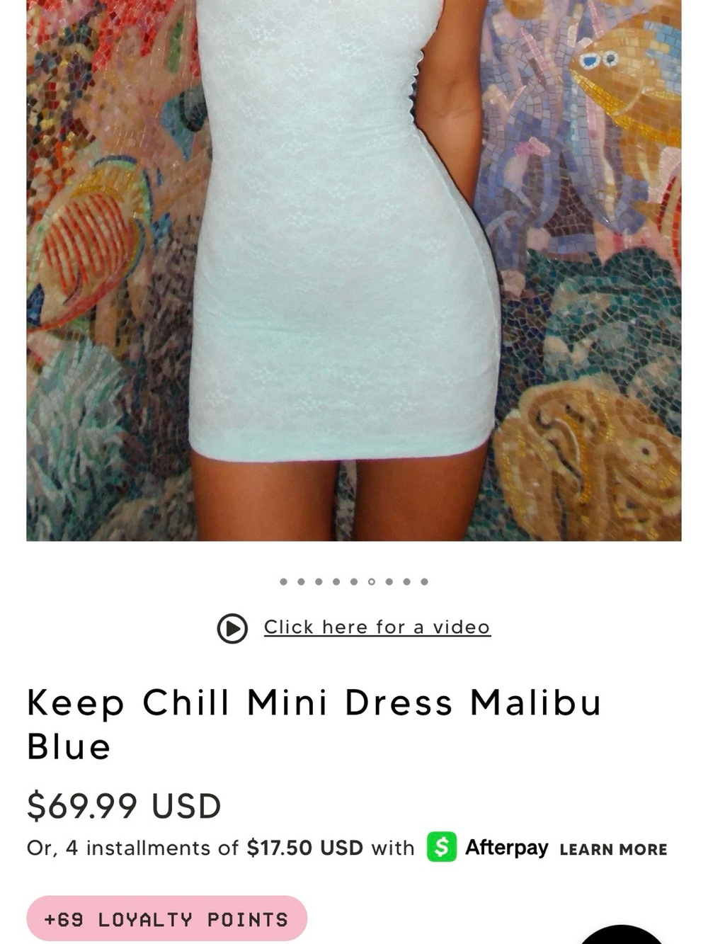 White Fox Boutique Lace Bodycon Mini Dress - Light Blue